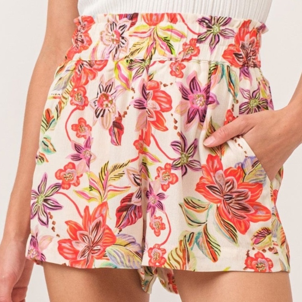 Another Love Floral High Waist Women's Shorts